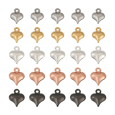 100Pcs 5 Color Stainless Steel Pendants STAS-BT0001-14-1