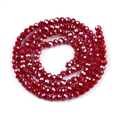 Electroplate Glass Beads Strands EGLA-A044-P2mm-A02-1