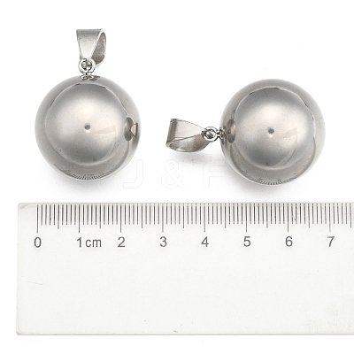 Tarnish Resistant Fashionable 304 Stainless Steel Round Pendants STAS-R054-05-1