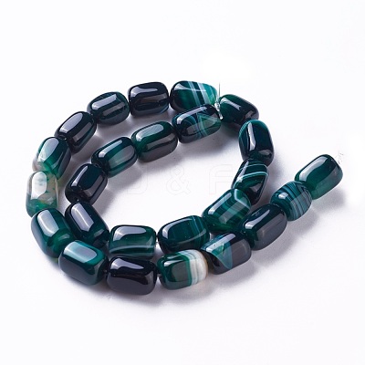 Natural Dyed Agate Beads Strands G-G775-B-15-1