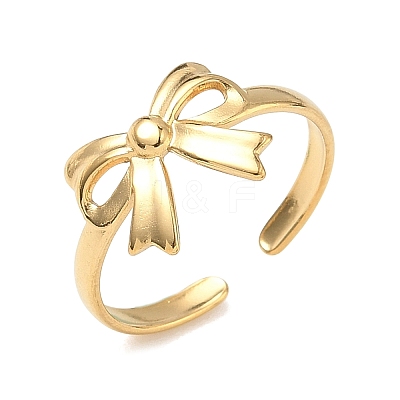 Adjustable 304 Stainless Steel Cuff Open Rings for Women RJEW-Z122-03G-01-1