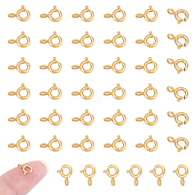 50Pcs Brass Spring Ring Clasps KK-PH0013-18-1