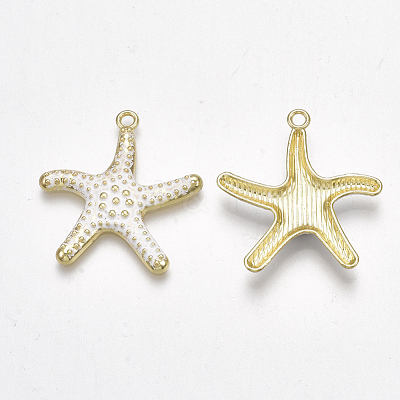 Spray Painted Alloy Pendants PALLOY-T065-24D-1
