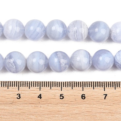 Natural Blue Lace Agate Beads Strands G-D106-A01-10mm-1