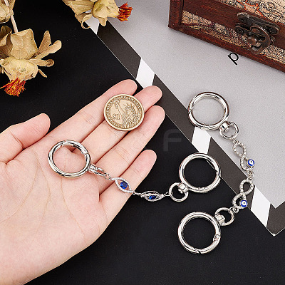 1 Set Alloy Enamel Evil Eye Links Bag Strap Extenders FIND-AR0003-58-1