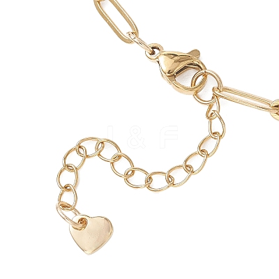 304 Stainless Steel Screw Carabiner Lock Pendant Paperclip Chain Necklaces NJEW-JN05860-01-1