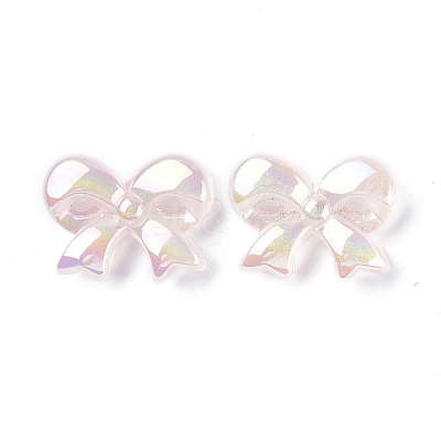 UV Plating Luminous Transparent Acrylic Beads X-OACR-P010-07-1