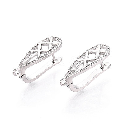 Brass Hoop Earring Findings KK-N267-30P-1