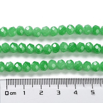 Baking Paint Imitation Jade Glass Bead Strands DGLA-A034-J8MM-A10-1
