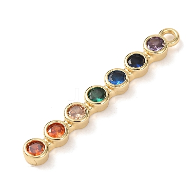 Brass Micro Pave Cubic Zirconia Pendants KK-A295-06C-G-1