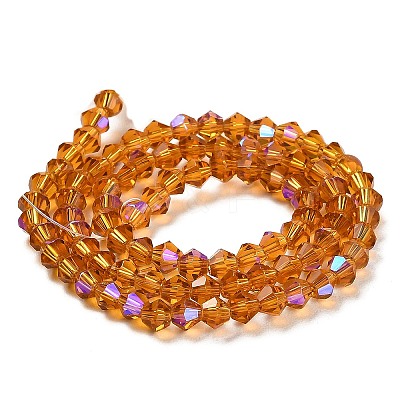 Transparent Electroplate Glass Beads Strands GLAA-F029-2mm-D28-1