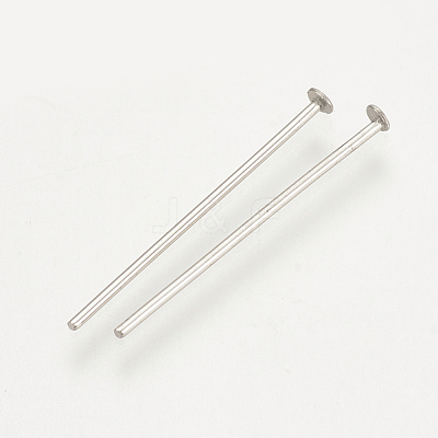 Tarnish Resistant 304 Stainless Steel Flat Head Pins STAS-S076-75-50mm-1
