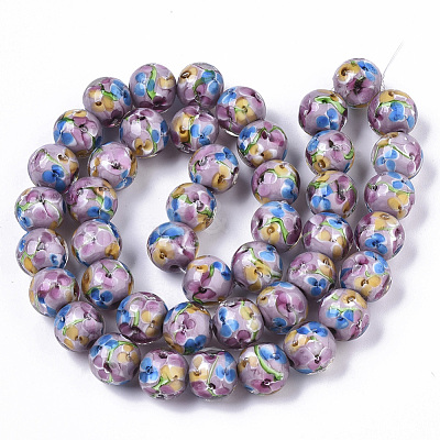 Handmade Lampwork Beads Strands LAMP-T007-04I-1