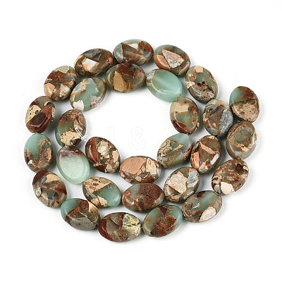 Natural Aqua Terra Jasper Beads Strands G-S366-015B-1