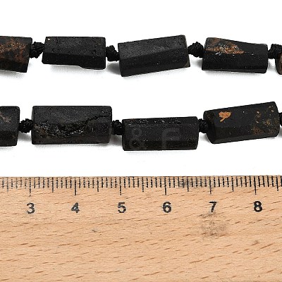 Natural Black Tourmaline Beads Strands G-F716-01-B01-1