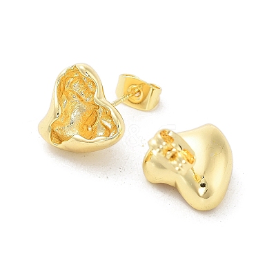 Rack Plating Brass Stud Earring EJEW-C078-02A-G-1
