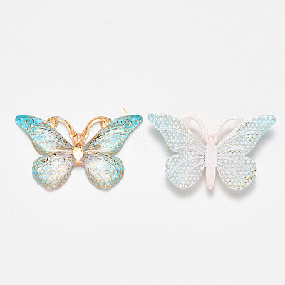 Transparent Acrylic Pendants TACR-R140-08G-1