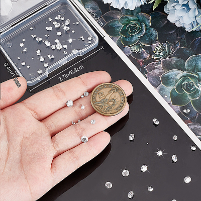 100Pcs 5 Styles Diamond Shape Grade AAA Cubic Zirconia Cabochons ZIRC-BBC0002-98-1