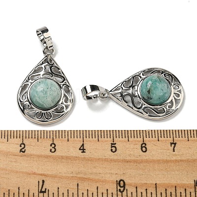 Natural Amazonite Pendants G-Q158-05P-05-1