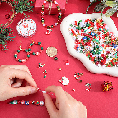 Christmas DIY Bangles Jewelry Making Kit DIY-SC0026-16-1