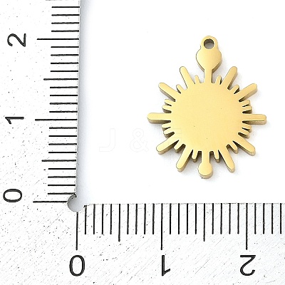 304 Stainless Steel Pendants STAS-F315-07G-02-1