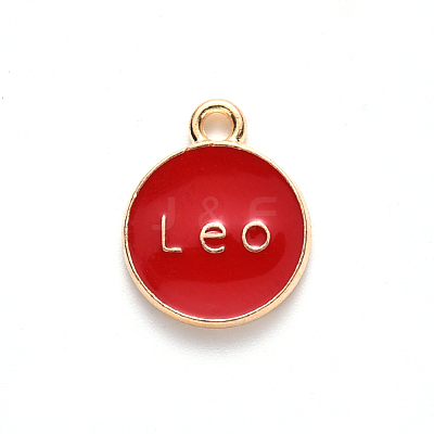 Alloy Enamel Pendants X-ENAM-S124-01B-07G-1