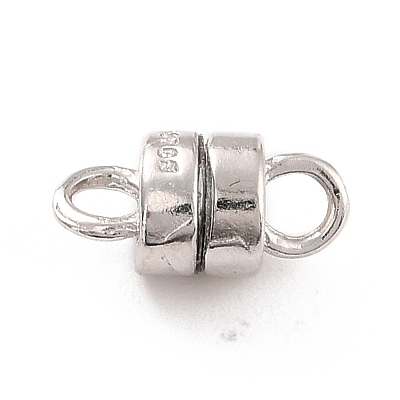 Anti-Tarnish Rhodium Plated 925 Sterling Silver Magnetic Clasps STER-A001-01P-1