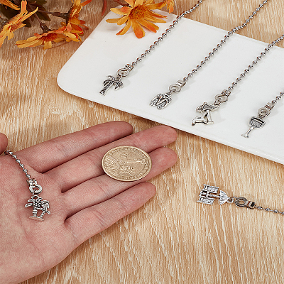 6Pcs Alloy Charms Ceiling Fan Pull Chain Extenders HJEW-LP00019-1