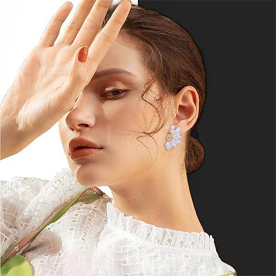 Vintage Flower Stud Earrings for Women JE1095E-1