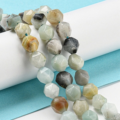 Natural Flower Amazonite Beads Strands G-C085-A01-01-1