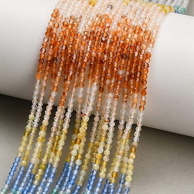 Gradient Color Natural Agate Beads Strands GG-CBA4399-A04-01A-1