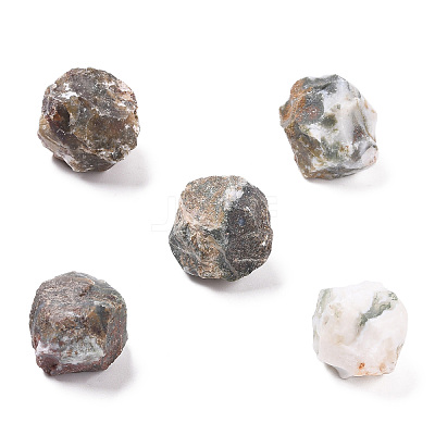Rough Natural Moss Agate Beads G-H239-01A-1
