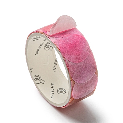 Round Adhesive Decorative Paper Tapes DIY-M052-01G-1