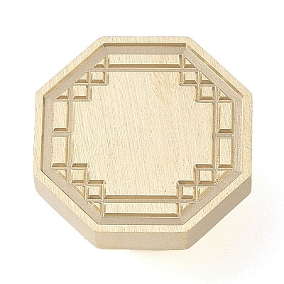 Octagon Frame Brass Stamp Heads AJEW-M037-08G-1