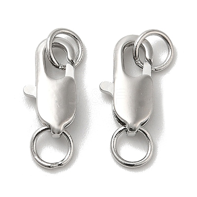 Brass Lobster Claw Clasps X-KK-P249-05B-P-1