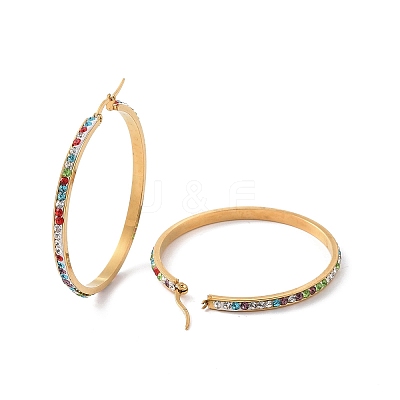 304 Stainless Steel Hoop Earrings EJEW-N0031-11G-03E-1