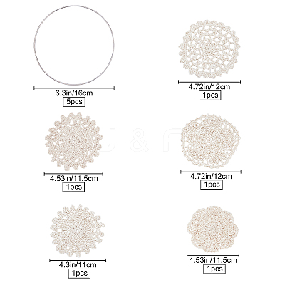 Cup Mat Cotton Coaster AJEW-GF0002-11-1