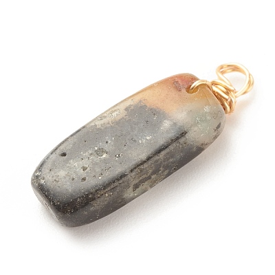 Natural Indian Agate Pendants PALLOY-JF01582-04-1