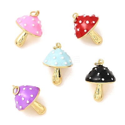 Brass Enamel Pendants KK-A266-48G-1
