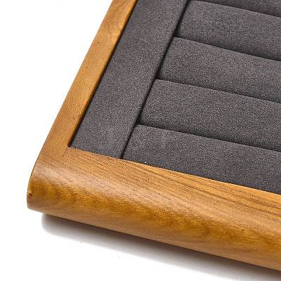 8-Slot Wood with Velvet Ring Display Tray Stands VBOX-C003-04A-1