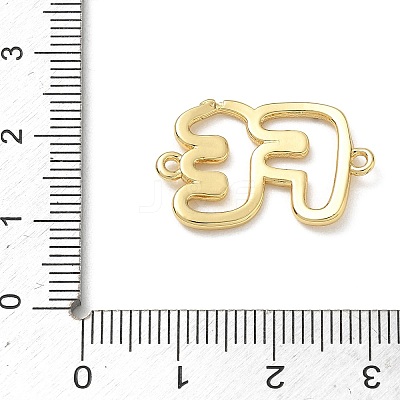 Hollow Brass Connector Charms KK-CBAE532-01K-G-1