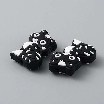 Cat Silicone Beads SIL-WH0002-86E-1