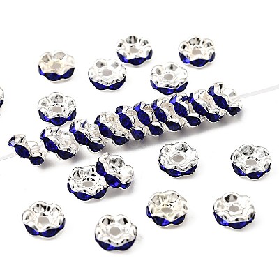 Brass Rhinestone Spacer Beads RB-A014-L6mm-05S-1