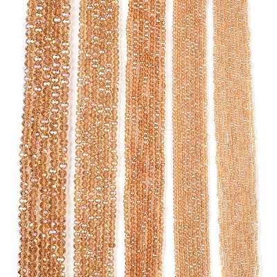 Electroplate Glass Beads Strands EGLA-A044-T3mm-B23-1