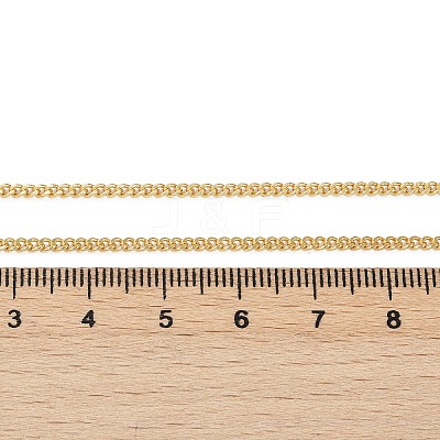 Brass Curb Chain Necklaces X-NJEW-K123-09G-1