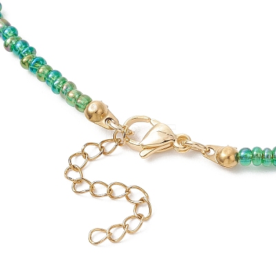 6Pcs 6 Colors White Round Shell Pearl and Glass Seed Beaded Necklaces NJEW-JN05738-1