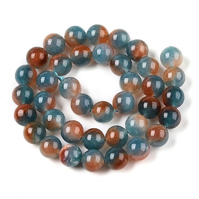 Dyed Natural White Jade Beads Strands G-T138-10mm-210-5-1