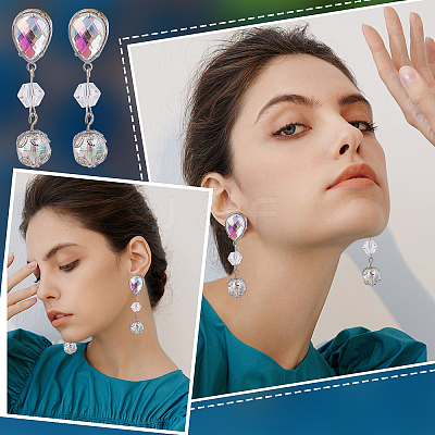 4 Pairs 2 Colors 304 Stainless Steel Stud Earring Findings STAS-UN0038-08-1