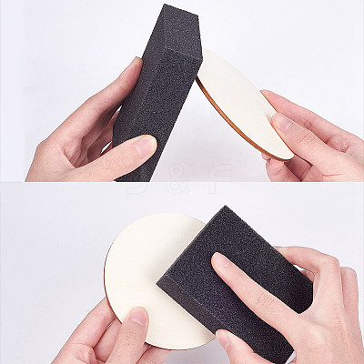 Wood Cabochons and Sponge Scouring Pads WOOD-PH0008-47-1