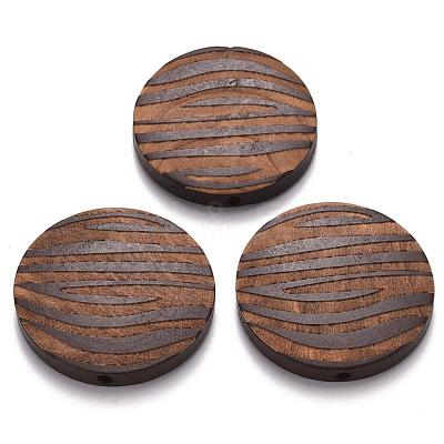 Painted Natural Wood Beads WOOD-N006-06E-1